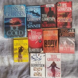 Tess Gerritsen Paperback Book Lot - Mixed Colors 10 Pack